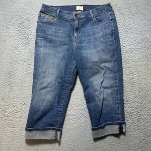 Levi's 515 Women's Size 12 Blue Denim Cuffed‎ Capri Jeans